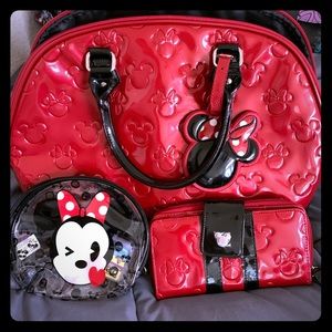 Loungefly Minnie and Mickey Mouse dome bag/wallet